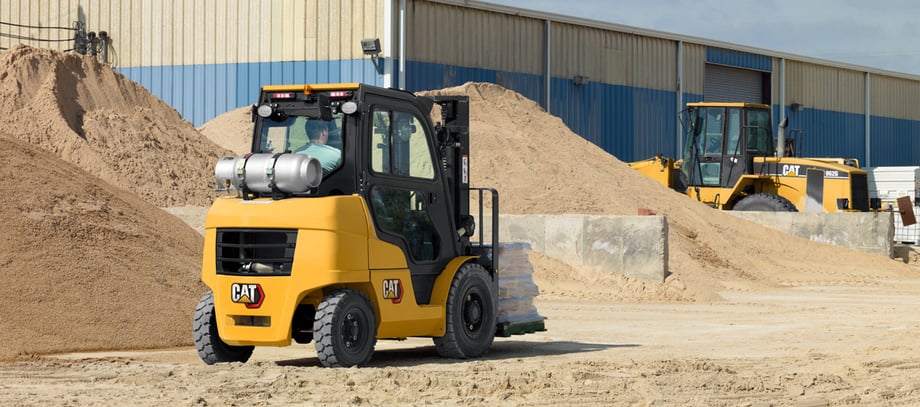 CAT Heavy Duty Forklift in Operation